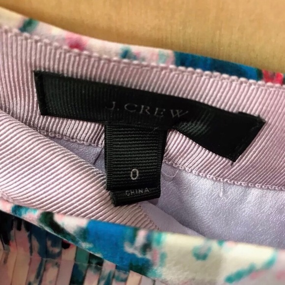 JCrew Watercolor Tiered Pleated Skirt Size 0 - Picture 3 of 3